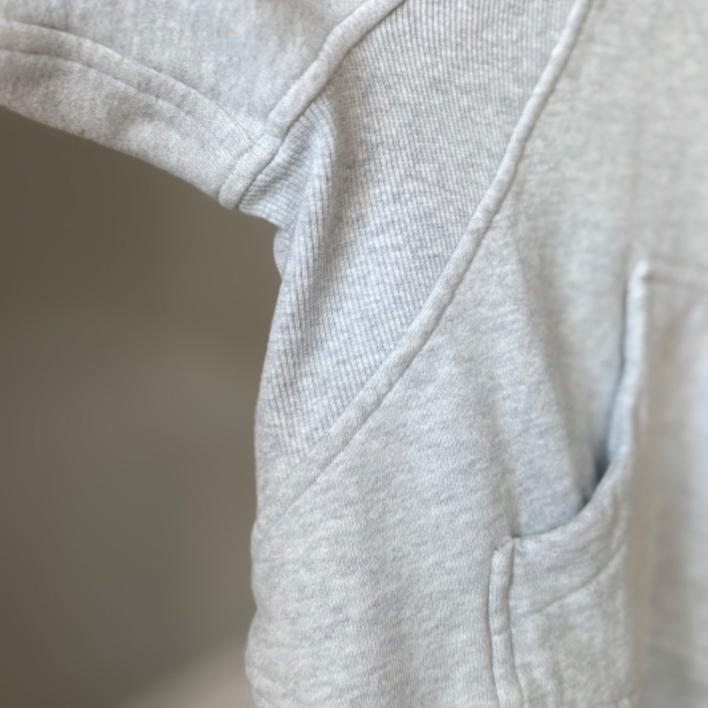 Lululemon Scuba Cropped Half Zip Hoodie Heathered Grey XS/S - Picture 5 of 7